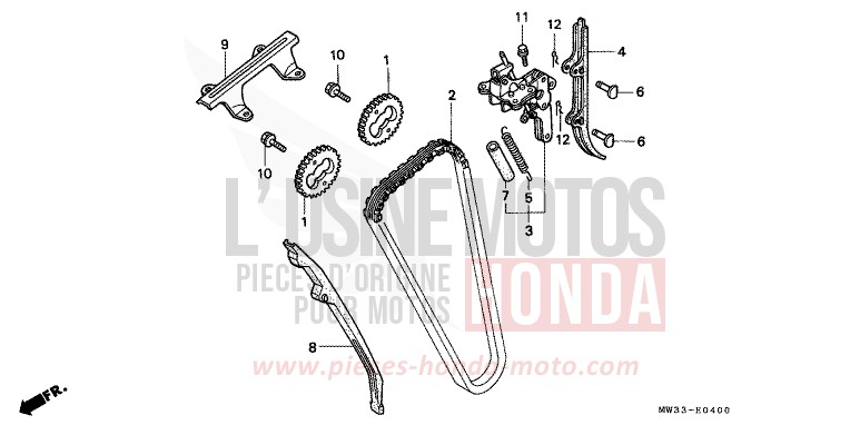 CAM CHAIN for CB Seven Fifty BLACK (NH1) from 1992